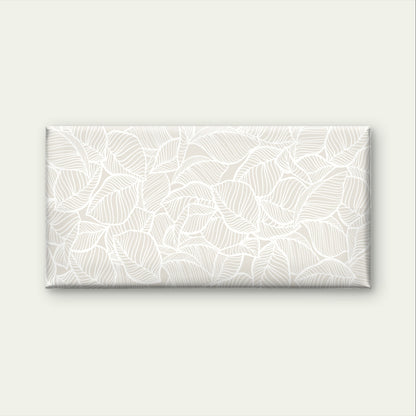 Nordic Beige White Leaf Pattern Wall Art Canvas Office Home Framed 120x60cm
