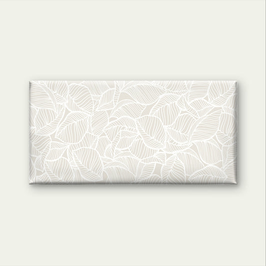 Nordic Beige White Leaf Pattern Wall Art Canvas Office Home Framed 120x60cm