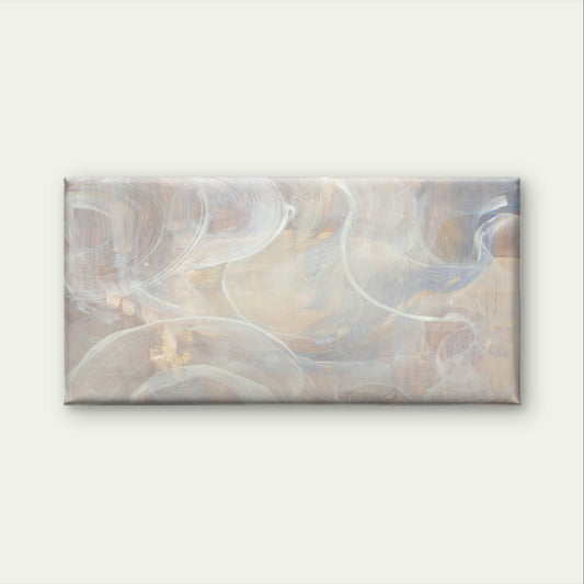 Abstract Beige Cream Marble Wave Wall Art Canvas Office Home Framed 120x60cm