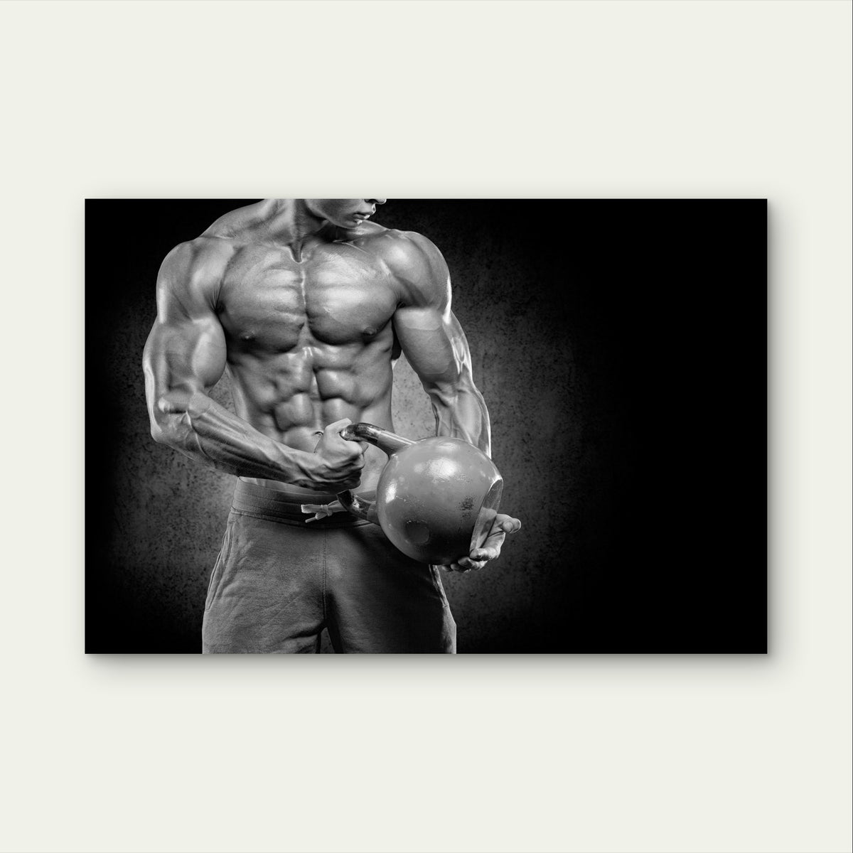 Strong Male Torso Gym Workout Mix 5mm Plastic Poster Ready to Hang 90x60cm