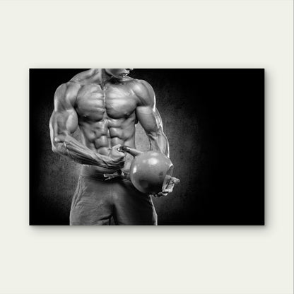 Strong Male Torso Gym Workout Mix 5mm Plastic Poster Ready to Hang 90x60cm
