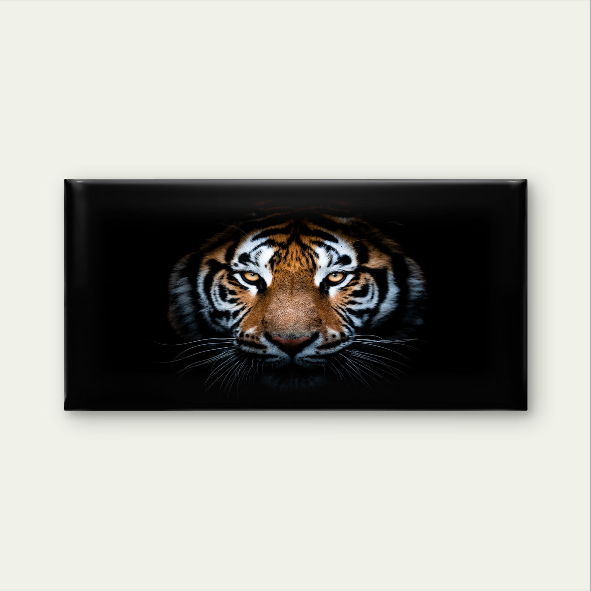 Bengal Tiger Head Animal Face Eyes Wall Art Canvas Office Home Framed 120x60cm