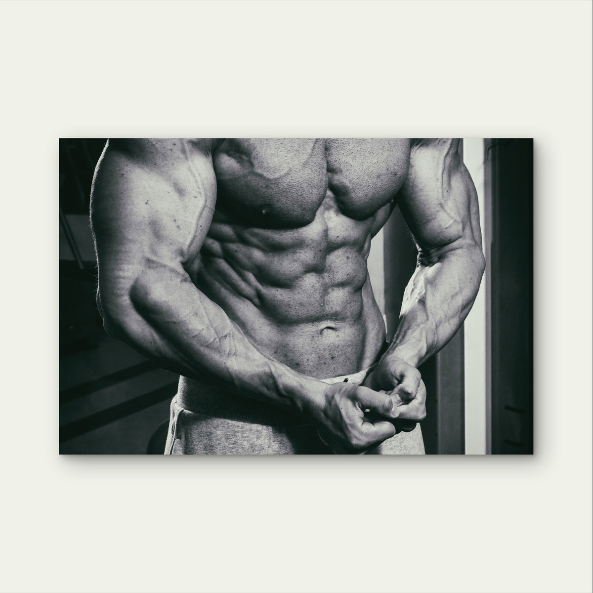 Gym Bodybuilder Abs Muscle Fitness 5mm Plastic Poster Ready to Hang 90x60cm