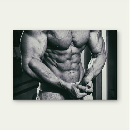 Gym Bodybuilder Abs Muscle Fitness 5mm Plastic Poster Ready to Hang 90x60cm