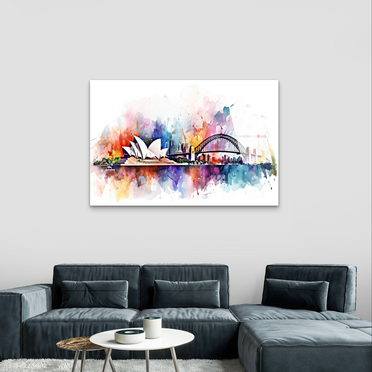 Elegant Colorful Cityscape Australia Acrylic Glass Printing Wall Art Australian Made Quality