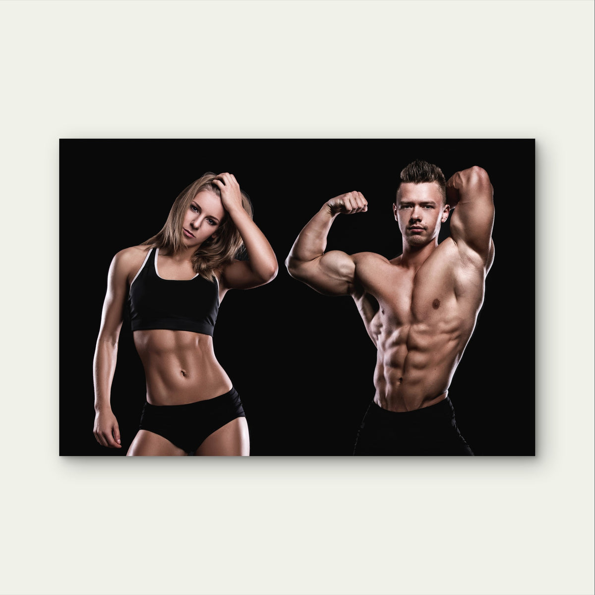 Regal Muscular Bodybuilder Woman Ab 5mm Plastic Poster Ready to Hang 90x60cm
