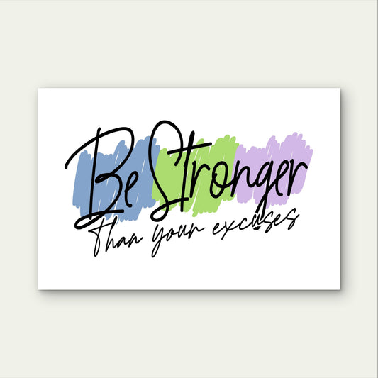 Grand Workout Motivation Saying Sig 5mm Plastic Poster Ready to Hang 90x60cm