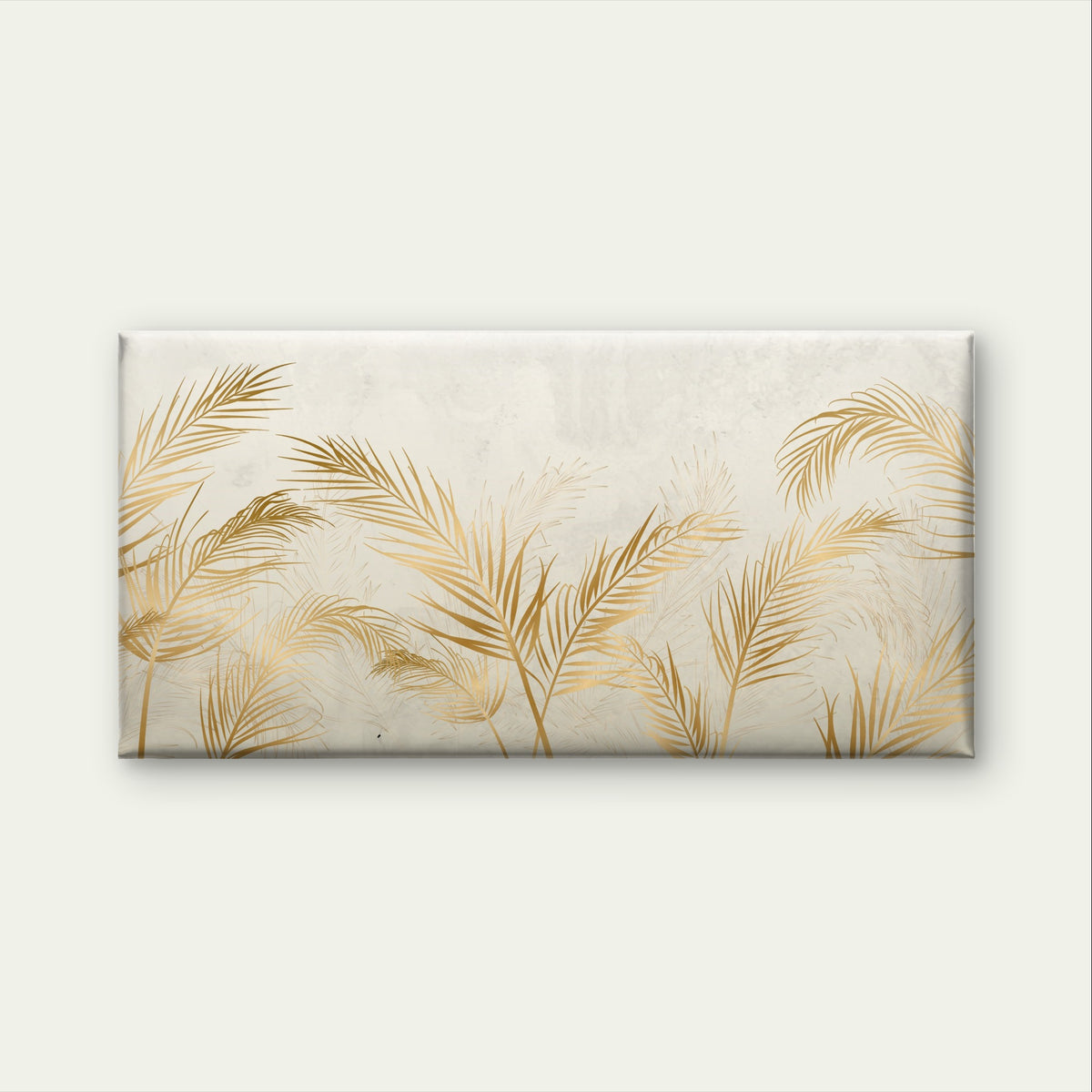 Luxury Gold Foil Palm Leaf Boho Wall Art Canvas Office Home Framed 120x60cm