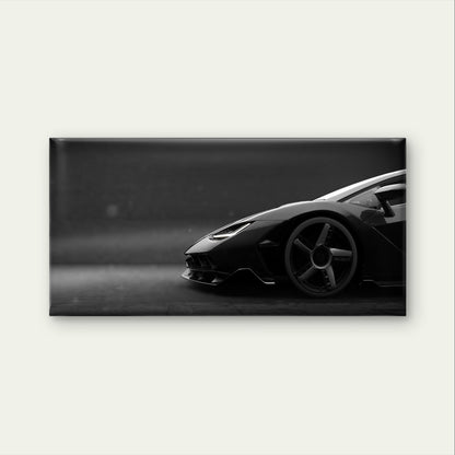 Black Lamborghini Supercar Vehicle Wall Art Canvas Office Home Framed 120x60cm