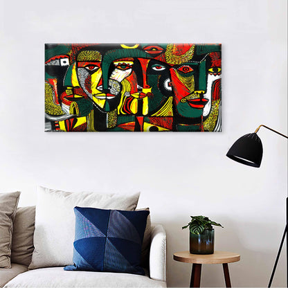 African Abstract Tribal Colorful Wall Art Canvas Office Home Framed 120x60cm