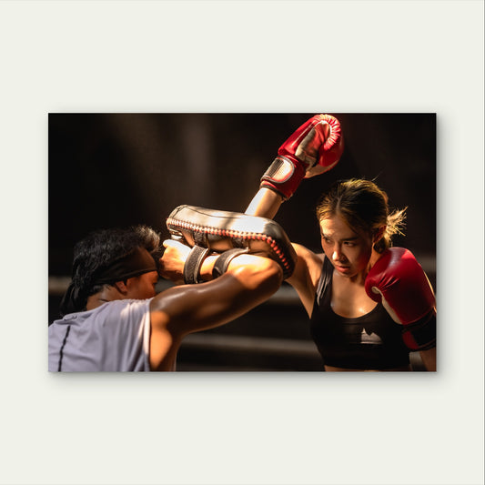 Gym Thai Boxing Training Fighter 5mm Plastic Poster Ready to Hang 90x60cm