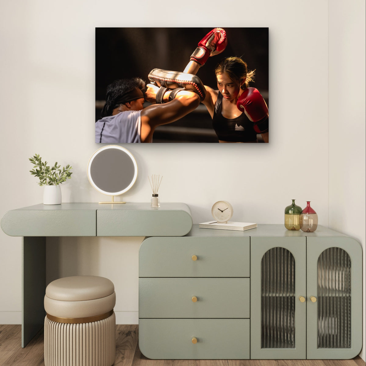 Gym Thai Boxing Training Fighter 5mm Plastic Poster Ready to Hang 90x60cm