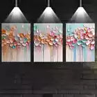 3pcs Modern Colorful Noble Petals Wall Art Set Canvas Framed 40x60cm - High Quality Print 100% Australian Made Wall Canvas Ready to Hang