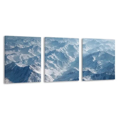 3pcs Mount Everest Mountains Sharp Peaks Wall Art Set Canvas Framed 60x90cm - High Quality Print 100% Australian Made Wall Canvas Ready to Hang