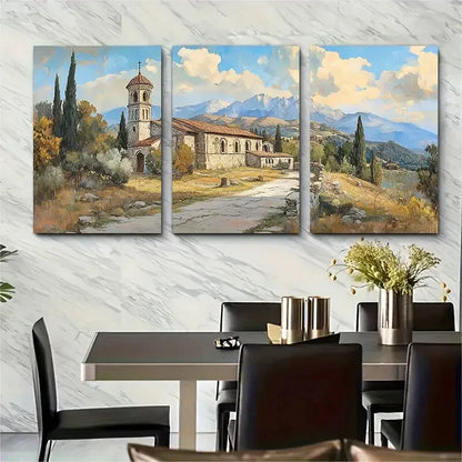 3pcs Byzantine Frescoes of Prilep Macedonia Metal Print Ready to Hang Art