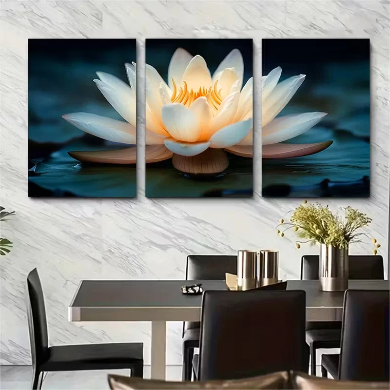 3pcs Photography Minimalist Abstract Floral Metal Print Ready to Hang Art