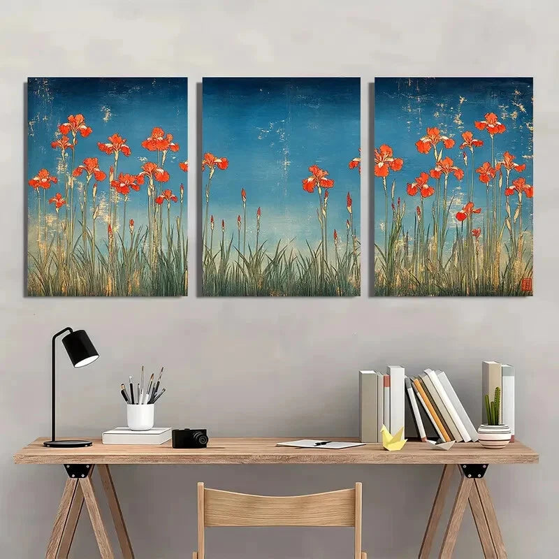 3pcs Ukiyo-E Woodblock Yorikiri  Perfect Wall Art Set Canvas Framed 40x60cm - High Quality Print 100% Australian Made Wall Canvas Ready to Hang