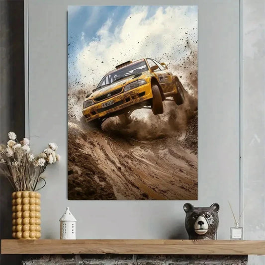 Off-Road Racing Adventure Car Poster 40x60cm Metal Print Ready to Hang