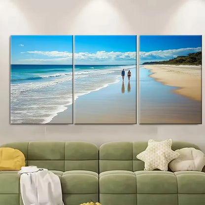 3pcs Four Mile Beach Travel Print Metal Print Ready to Hang Art