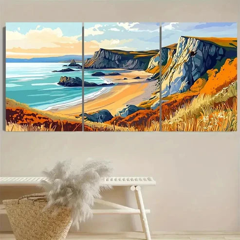 3pcs Peninsula Travel Poster Art Wall Art Set Canvas Unframed - High Quality Print 100% Australian Made Wall Canvas