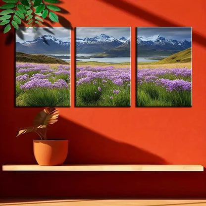 3pcs Mountains And Rivers Canvas Framed 40x60cm - High Quality Print 100% Australian Made Wall Canvas Ready to Hang