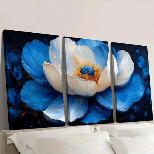 3pcs Wildflower Botanical Floral DT  Wall Art Set Canvas Framed 50x70cm - High Quality Print 100% Australian Made Wall Canvas Ready to Hang