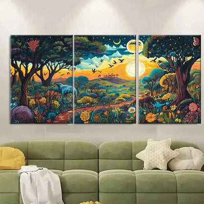 3pcs African WildlifeMaasai Mara National Reserve Metal Print Ready to Hang Art