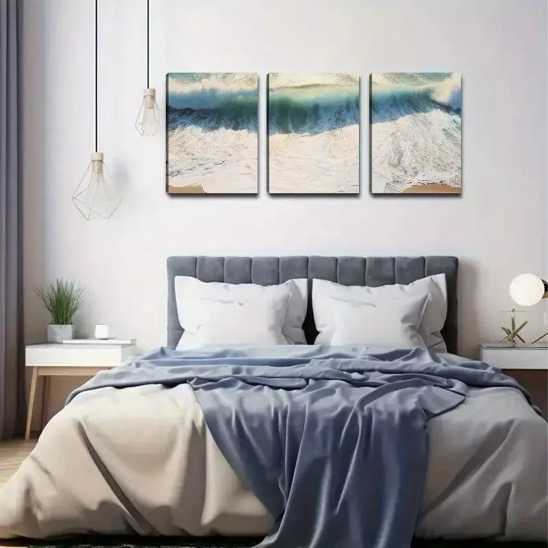 3pcs Wave Surf Board Canvas Framed 40x60cm - High Quality Print 100% Australian Made Wall Canvas Ready to Hang