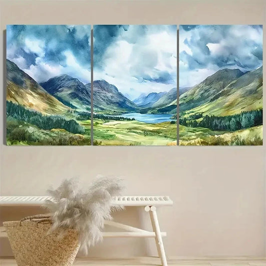 3pcs Scotland Glencoe Highlands Scottish Metal Print Ready to Hang Art