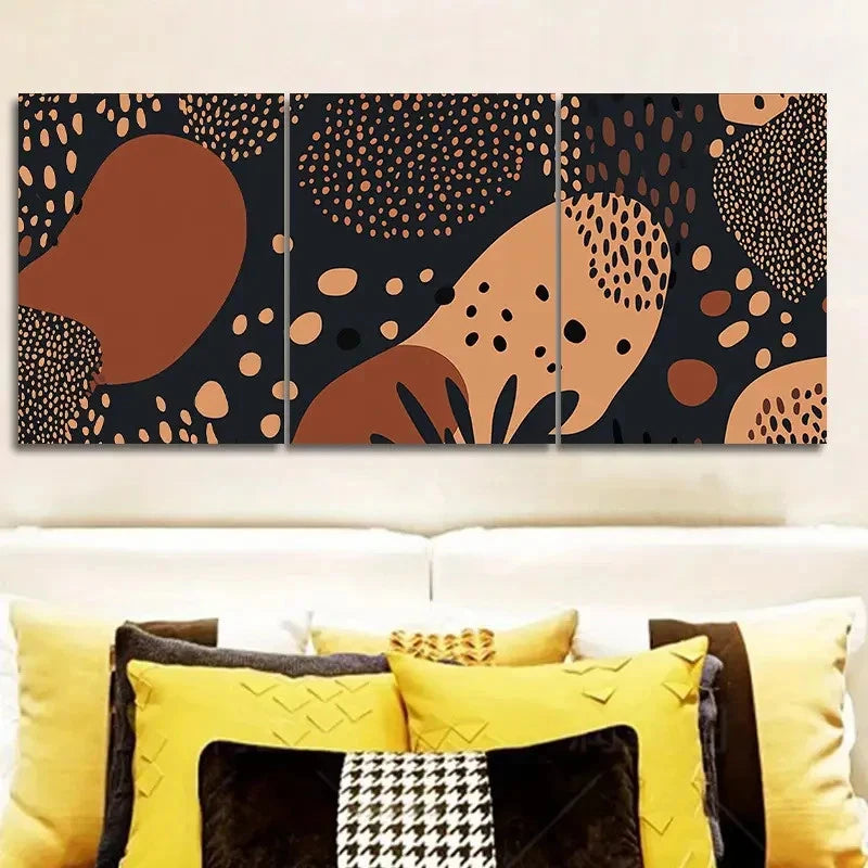 3pcs Leopard Print Pattern Painting Wall Art Set Canvas Framed 40x60cm - High Quality Print 100% Australian Made Wall Canvas Ready to Hang