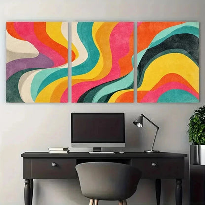 3pcs The Good Old Days Neutral Perfect Wall Art Canvas Framed 60x90cm