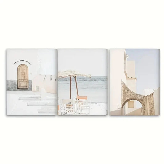3pcs Italy Prints Travel Art Coastal Print Print Metal Print Ready to Hang Art