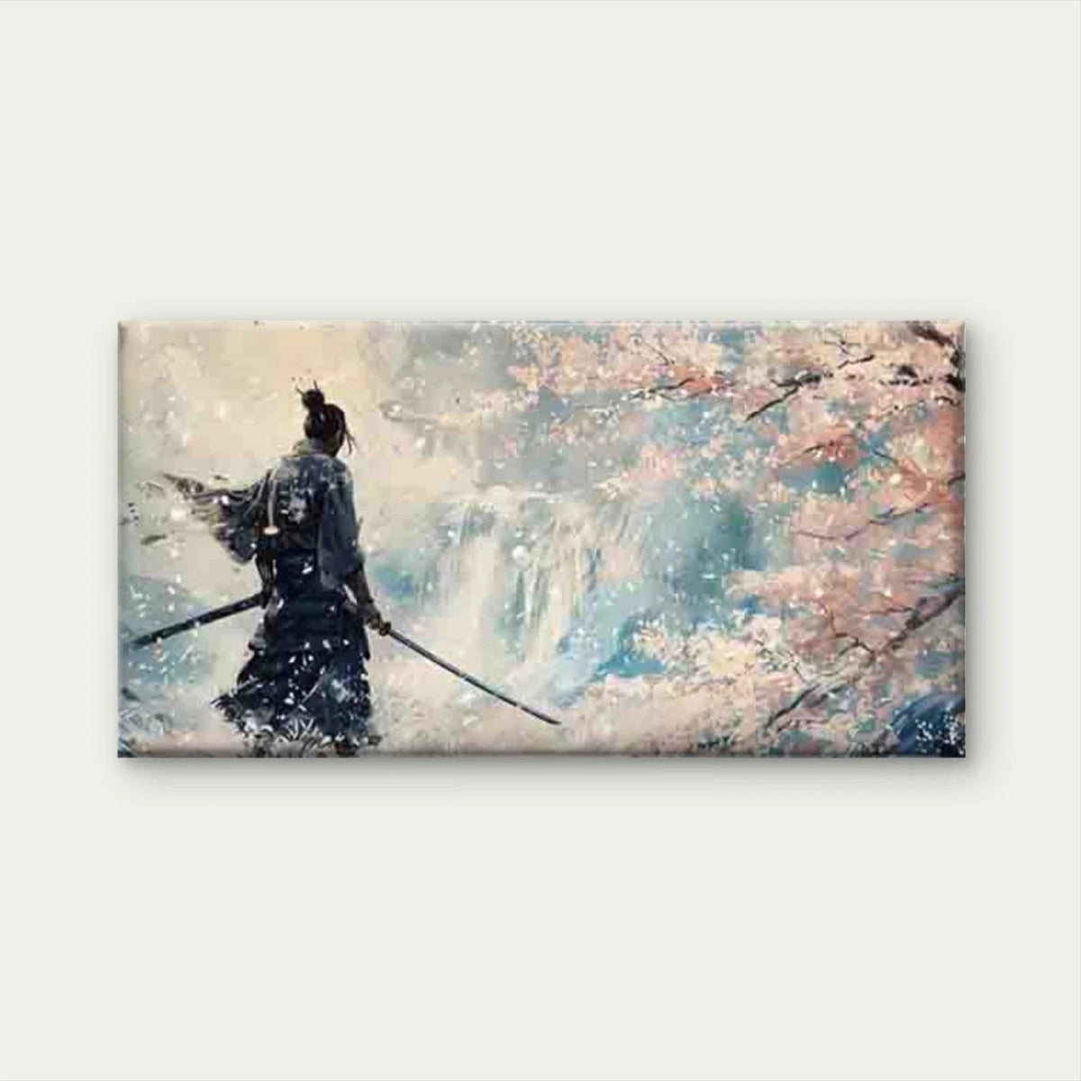 Japanese Samurai Warrior Wall Art Canvas Office Home Room Framed 120x60cm