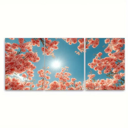 3pcs Flowering Gum Tree Australian Nature Metal Print Ready to Hang Art