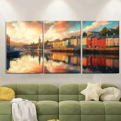 3pcs Vibrant Irish Cork Ireland Travel Poster Metal Print Ready to Hang Art