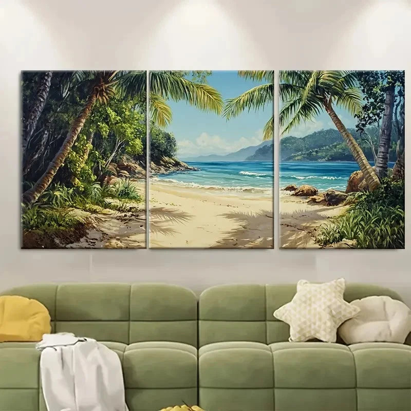 3pcs Palm Cove Australia Travel Print Metal Print Ready to Hang Art