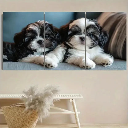 3pcs Dogs Wall Art Set Canvas Unframed - High Quality Print 100% Australian Made Wall Canvas
