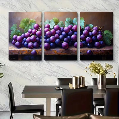 3pcs Minimalist Beach Chair Parasol Metal Print Ready to Hang Art