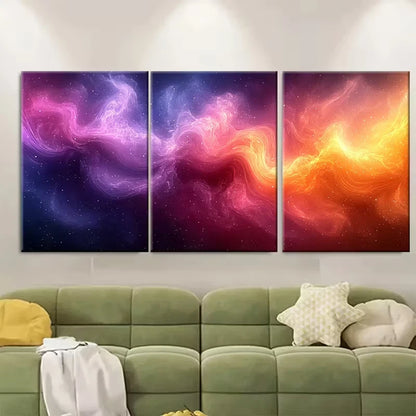 3pcs Pink Layered Skeleton Leaves Metal Print Ready to Hang Art