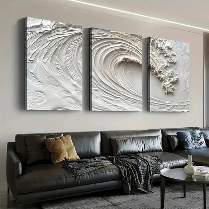 3pcs Modern Wind Abstract Ocean Perfect Wall Art Set Canvas Framed 40x60cm - High Quality Print 100% Australian Made Wall Canvas Ready to Hang