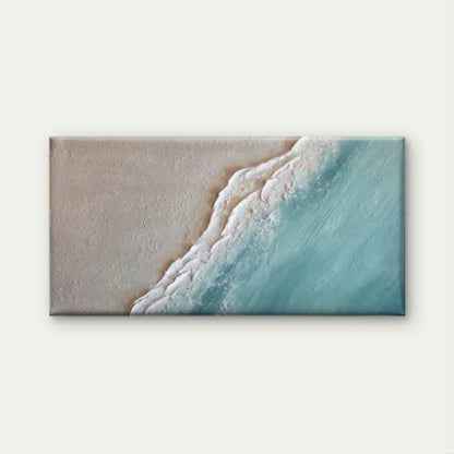 Abstract Ocean Beach Waves Wall Art Canvas Office Home Room Framed 120x60cm