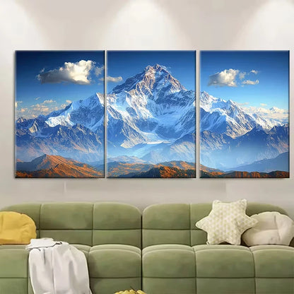 3pcs Majestic Himalayan Mountain Metal Print Ready to Hang Art