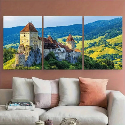 3pcs Beauty of Romania and Transylvania Travel Metal Print Ready to Hang Art