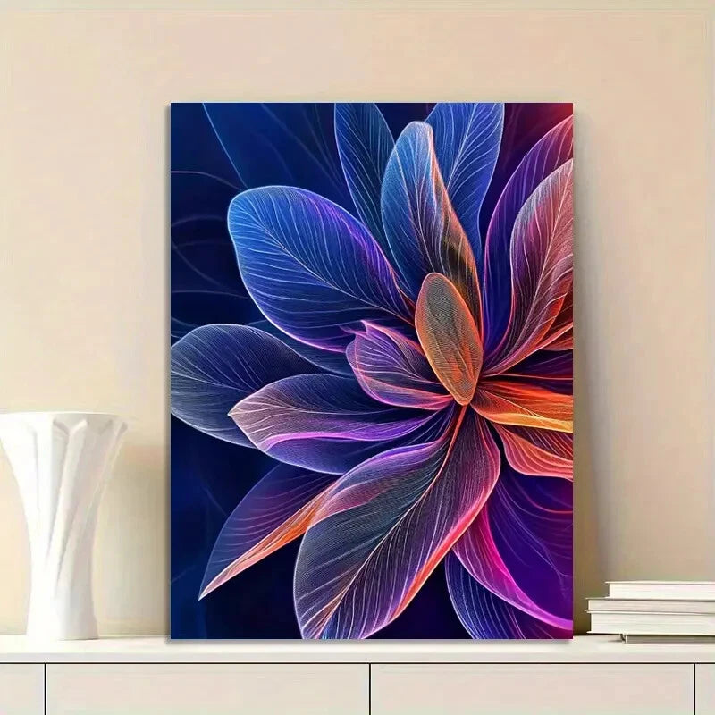 Exotic Flower, Digital Painting Close Up 40x60cm Metal Print Ready to Hang