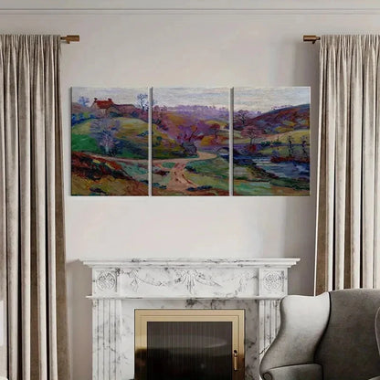 3pcs Abstract Nature Scenery Colorful Hills Metal Print Ready to Hang Art