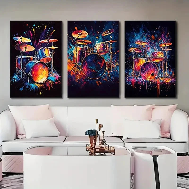 3pcs Floral Bouquet Red Flowers RF Wall Art Set Canvas Framed 50x70cm - High Quality Print 100% Australian Made Wall Canvas Ready to Hang