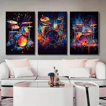 3pcs Floral Bouquet Red Flowers RF Wall Art Set Canvas Framed 50x70cm - High Quality Print 100% Australian Made Wall Canvas Ready to Hang