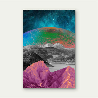 Surreal Landscape Composition Metal Print Ready to Hang
