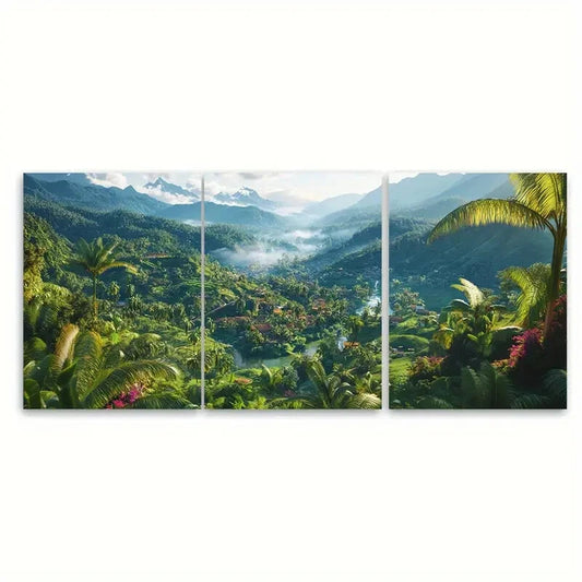 3pcs Valle de Cocora Salento Colombia Travel Metal Print Ready to Hang Art