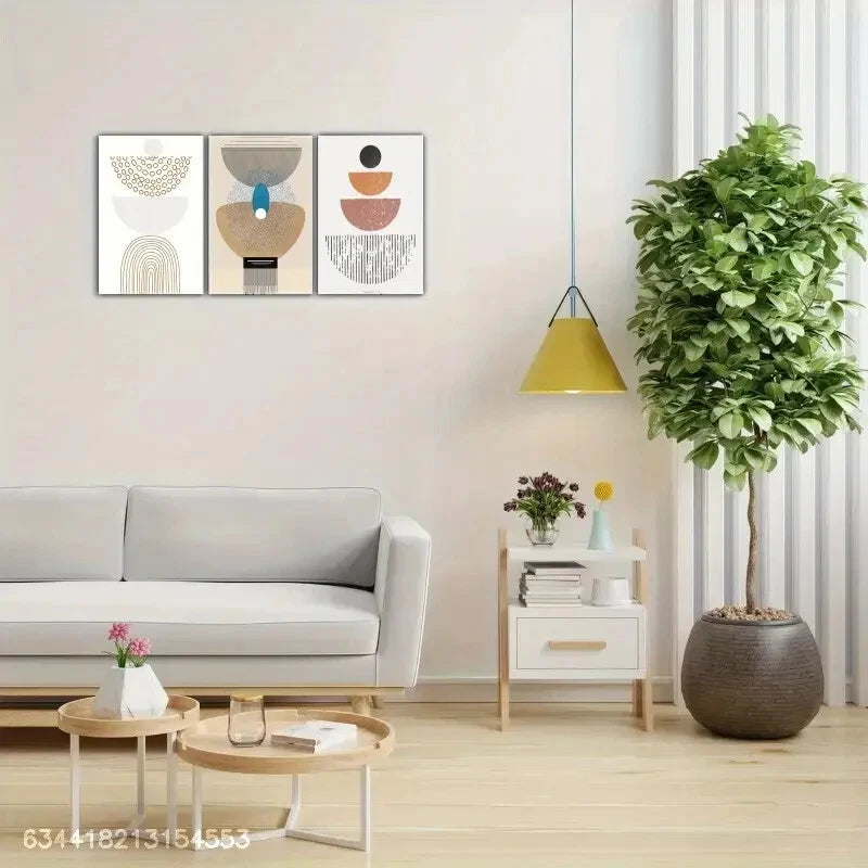 3pcs Modern Space Artistic Interpretation Metal Print Ready to Hang Art